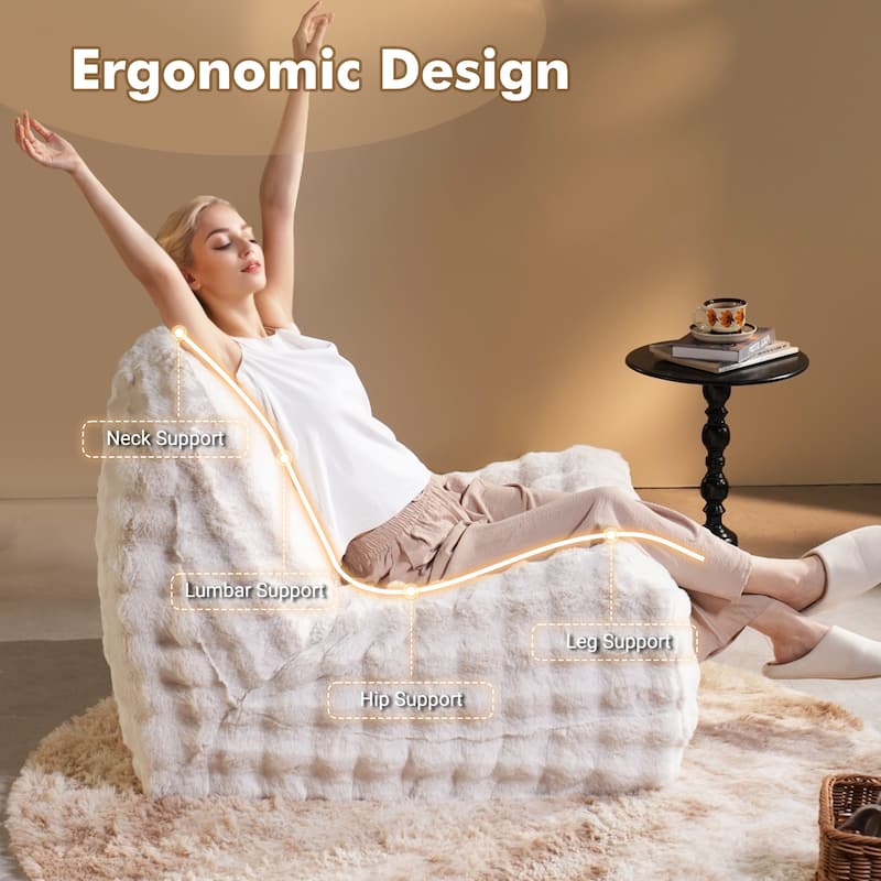 XIZZI Bean Bag Chair for Living Room Soft Plush Lounge Seating