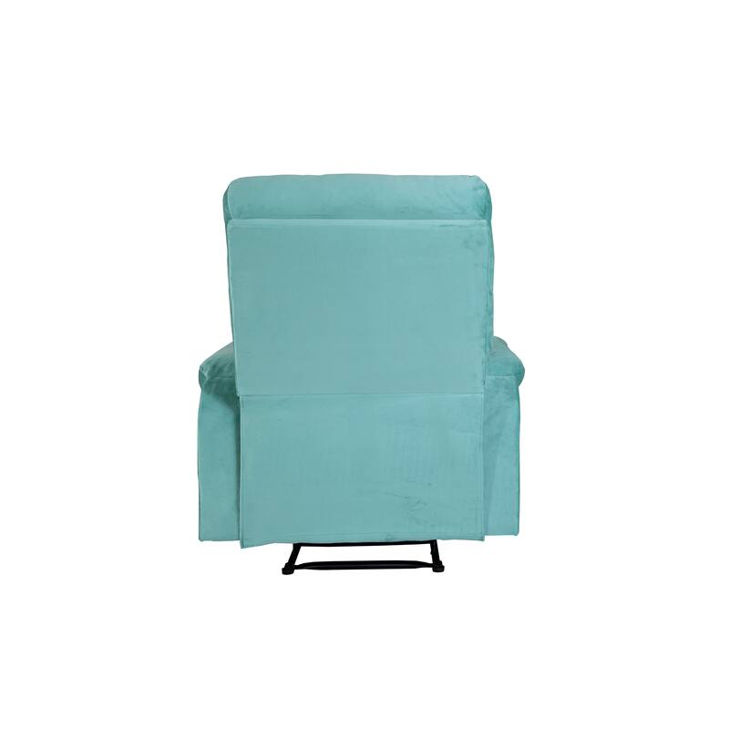 Comfortable Single Recliner with Manual Handle and Velvet Upholstery for Ultimate Relaxation