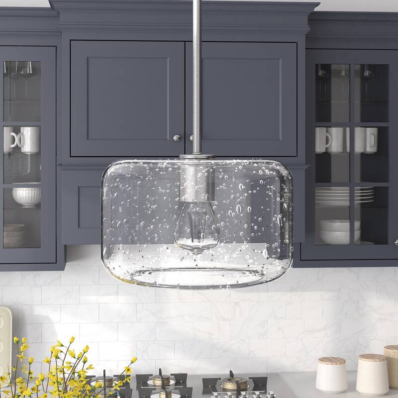 Channing 11" Wide Pendant with Glass Shade