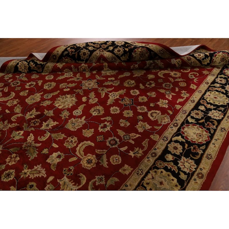 Floral Agra Oriental Area Rug Hand-Tufted Traditional Wool Carpet - 8'11" x 11'10"