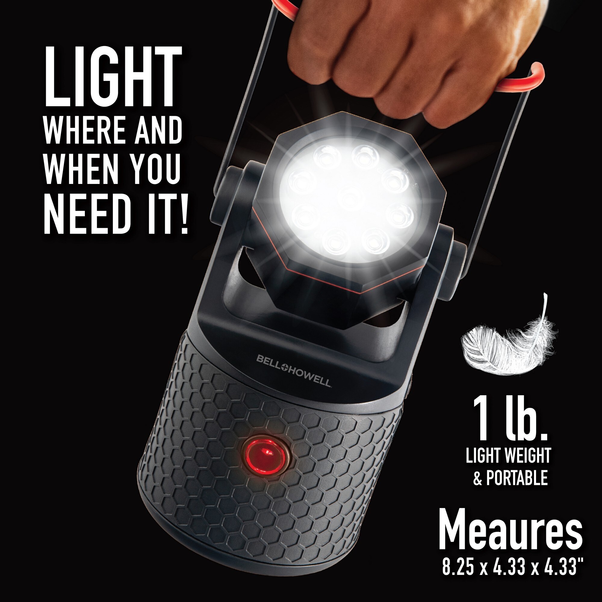 bell & howell rechargeable flashlight Bell & Howell Bionic Work Light Beam