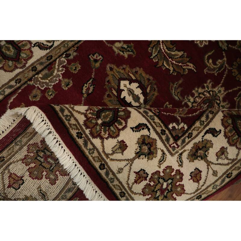 Hand Knotted Oriental 100% Wool Carpet Traditional Floral Red Agra Area Rug - 6' 1'' X 3' 10''