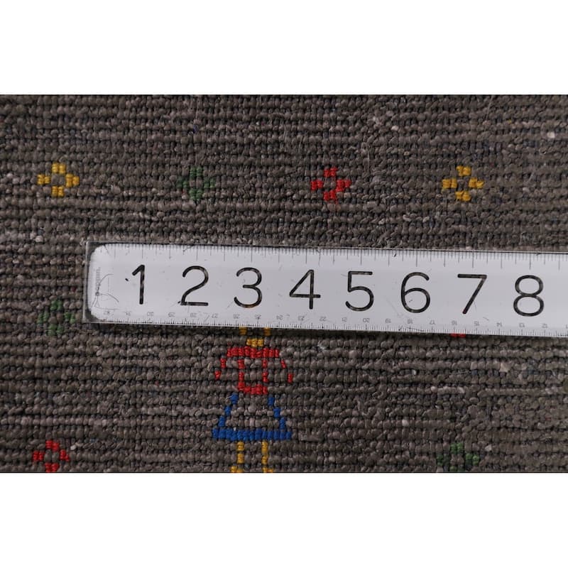 Gray Gabbeh Indian Area Rug Handmade Silk Carpet - 5'2"x 8'2"
