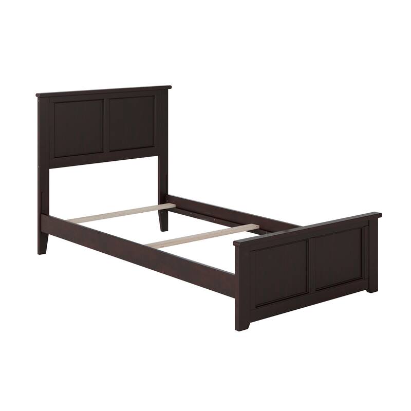 Madison Twin Foundation Bed with Matching Footboard in Espresso