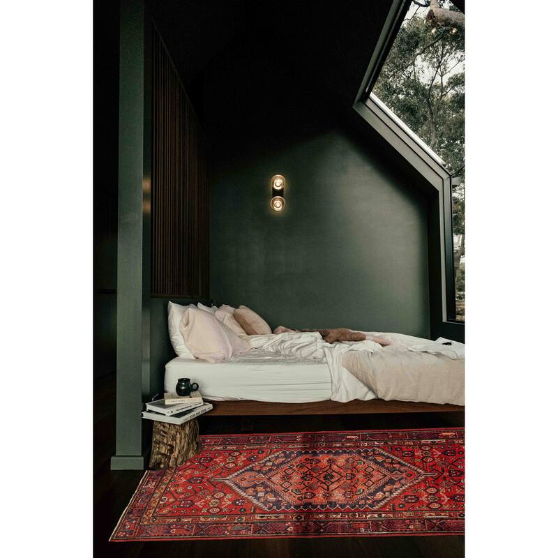 ECARPETGALLERY Hand-knotted Andelz Red Wool Rug - 4'2 x 7'3