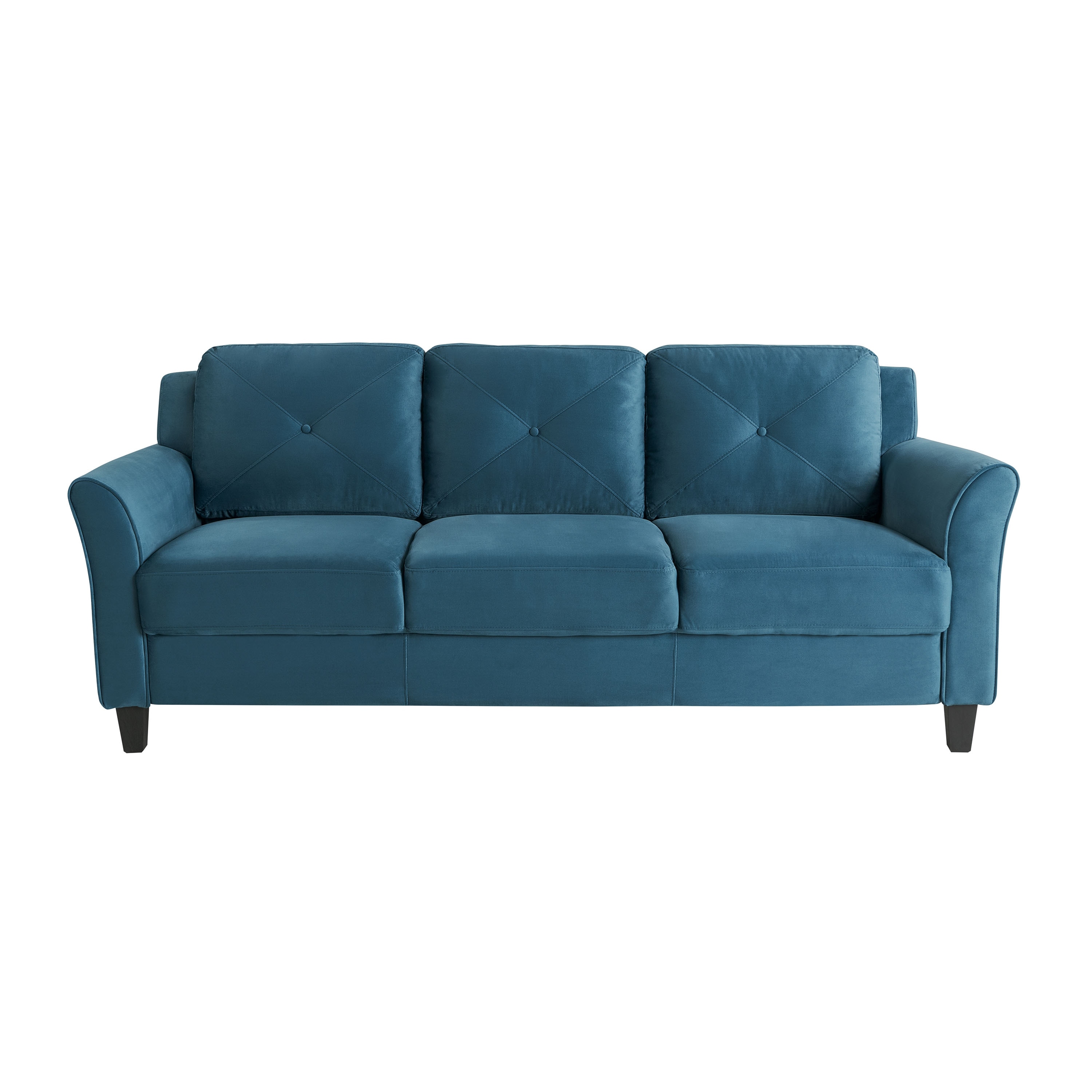 Teal hot sale microfiber sofa