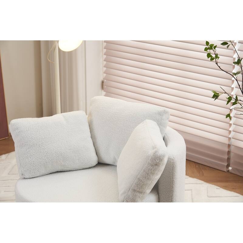 Teddy Fabric Swivel And Storage Chair