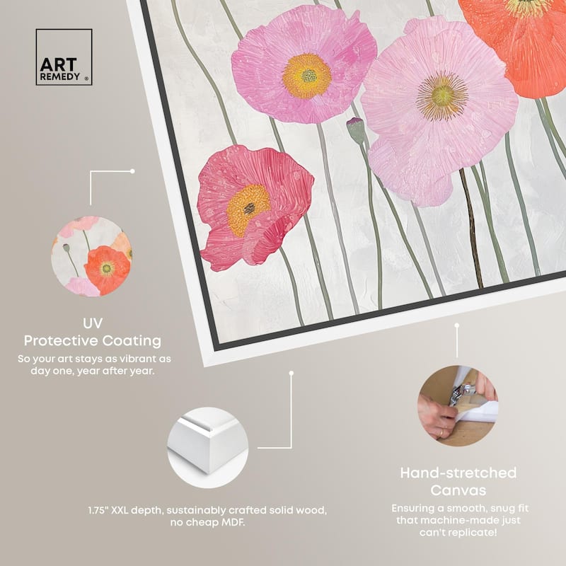 Sunset Poppy Chorus I Canvas by Art Remedy
