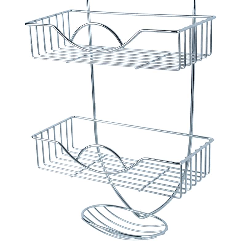 Bath Bliss Shower Caddy In Chrome - 10" x 5" x 20"
