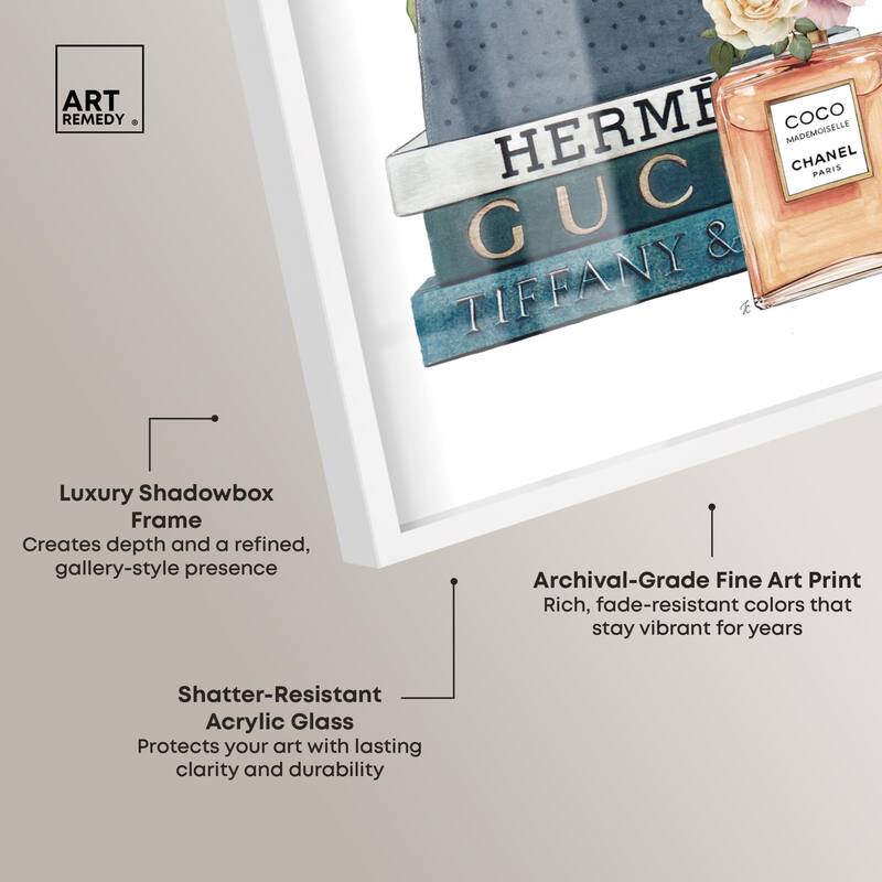 Books and Coco Orange Shadowbox by Art Remedy