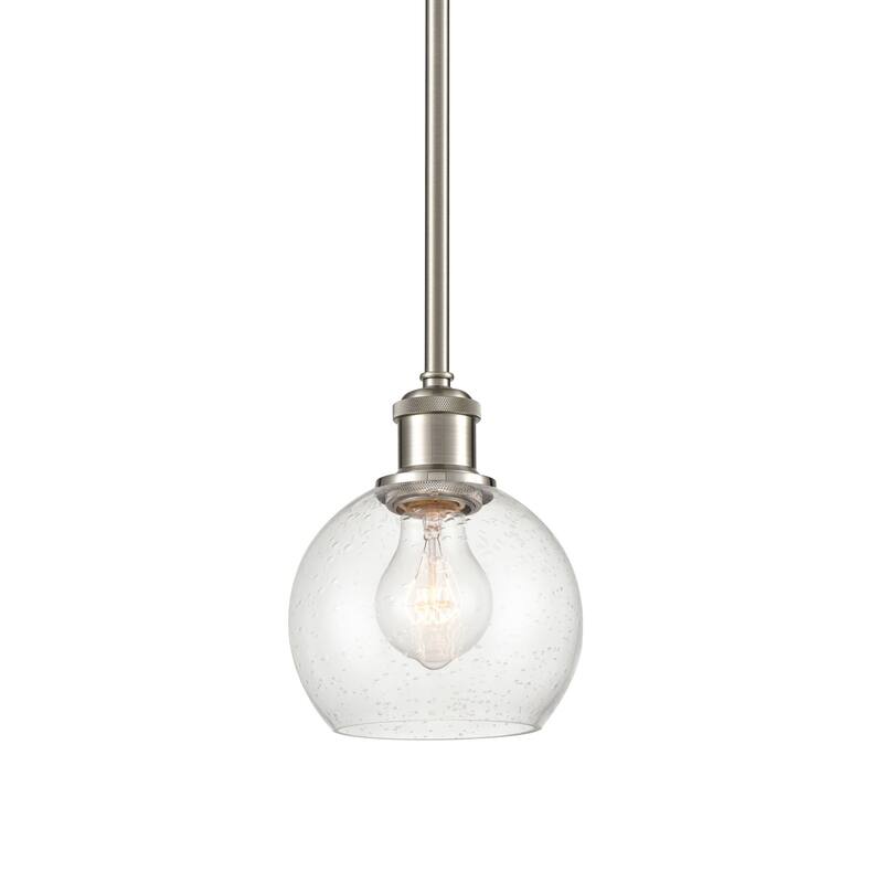 Innovations Lighting 516-1S-8-6 Athens Pendant Athens 6" Wide Mini - Brushed Satin Nickel / Seedy