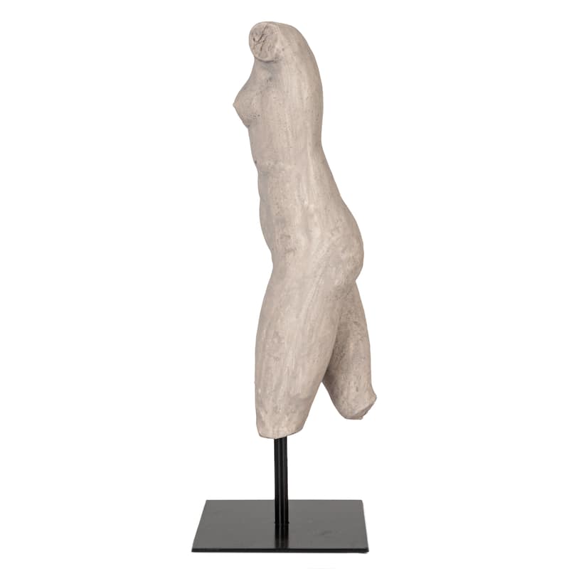 Sculptural Resin Female Figure on Stand - 5.8"L x 4.5"W x 14.5"H