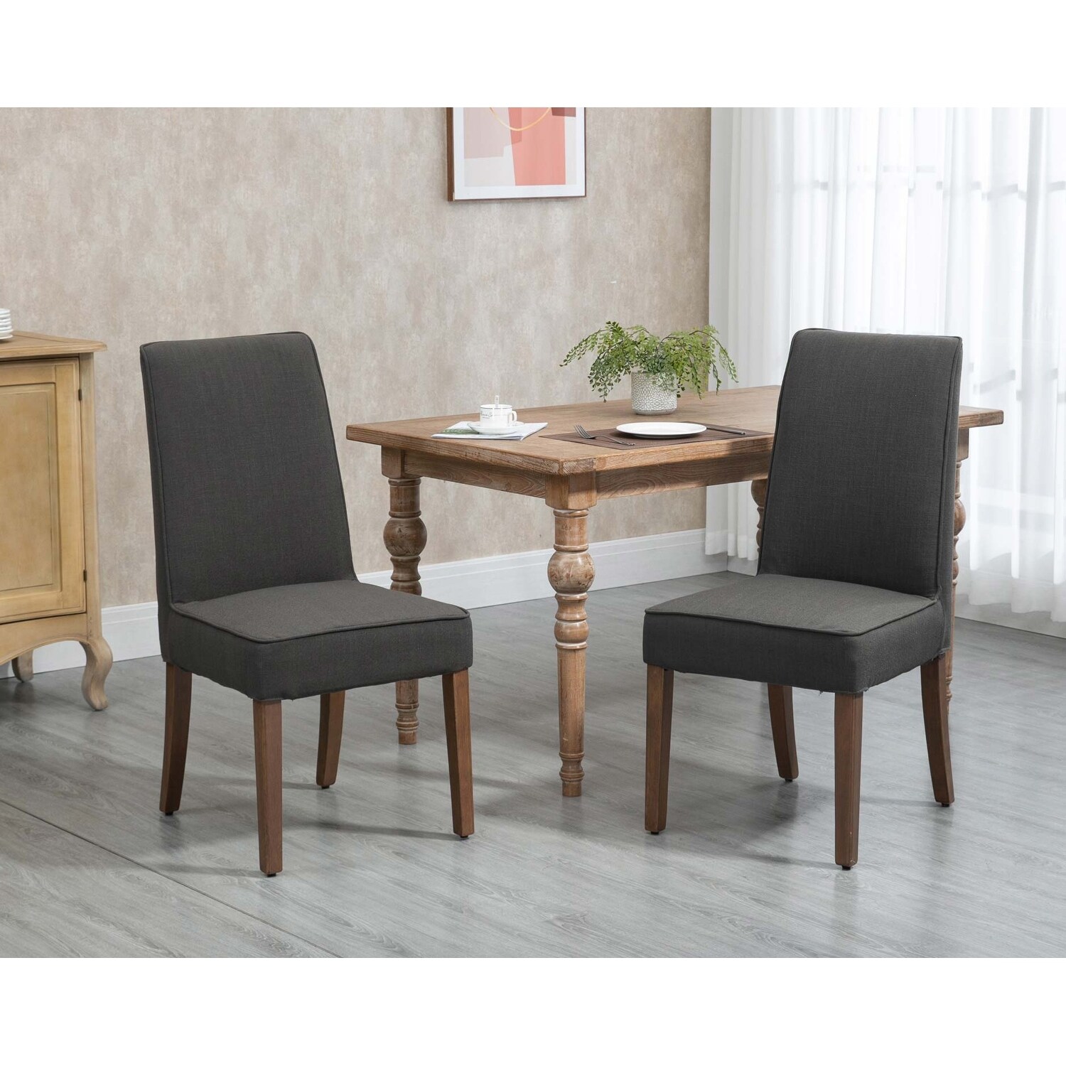 Fabric parsons discount dining chairs