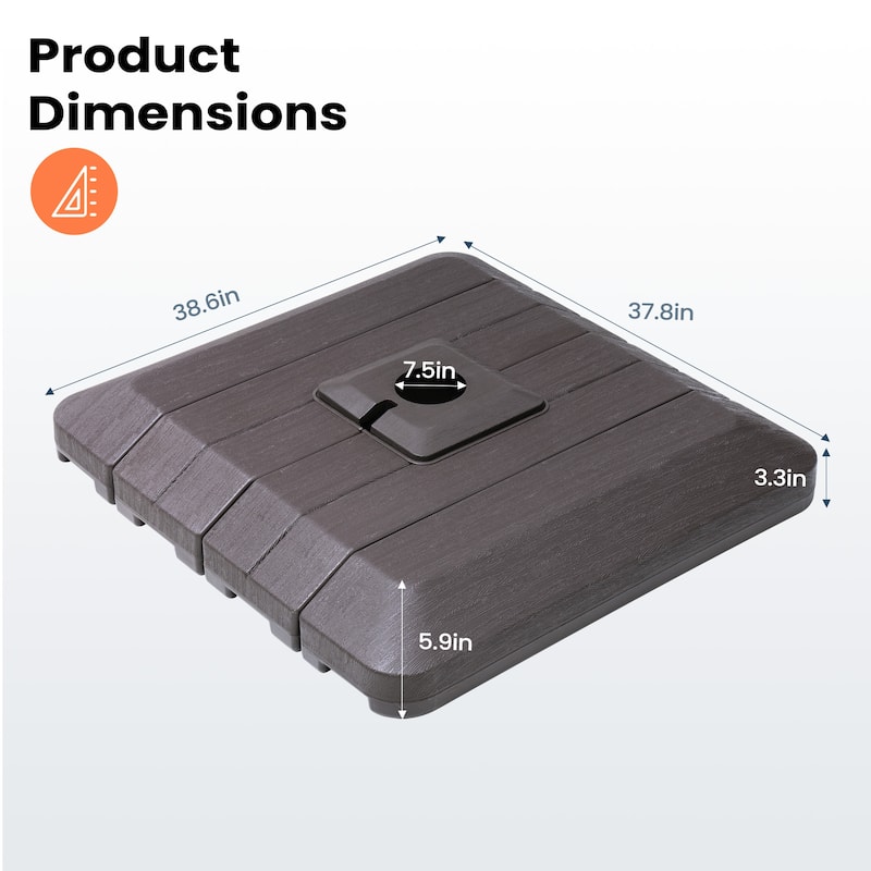 Pellebant 9 x 11 ft Outdoor Patio Cantilever-Offset Umbrella with Weight Base Double Top