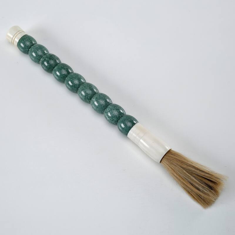 Artissance 20" Large Gray Marble Jade Calligraphy Brush With Stand