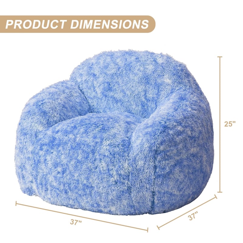 Bean Bag Chair, Plush Armrest Beanbag Sofa, Cozy Lounge Seat