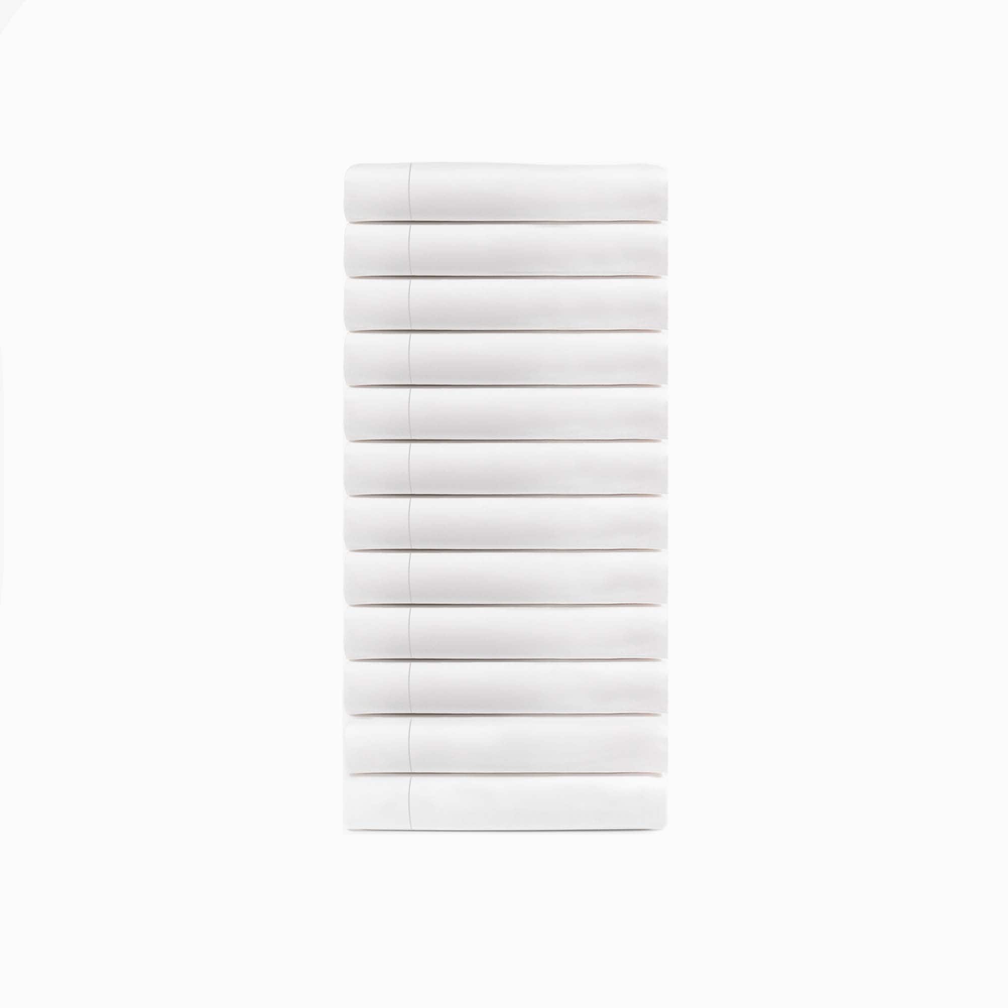 Cotton Blend Hotel Quality White Pillowcase Set of 12 by Superior