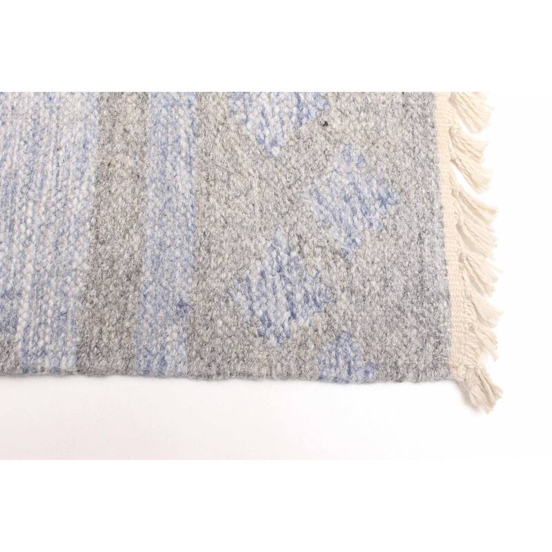 ECARPETGALLERY Flat-Weave Ankara FW Grey Wool Kilim - 5'9 x 8'8