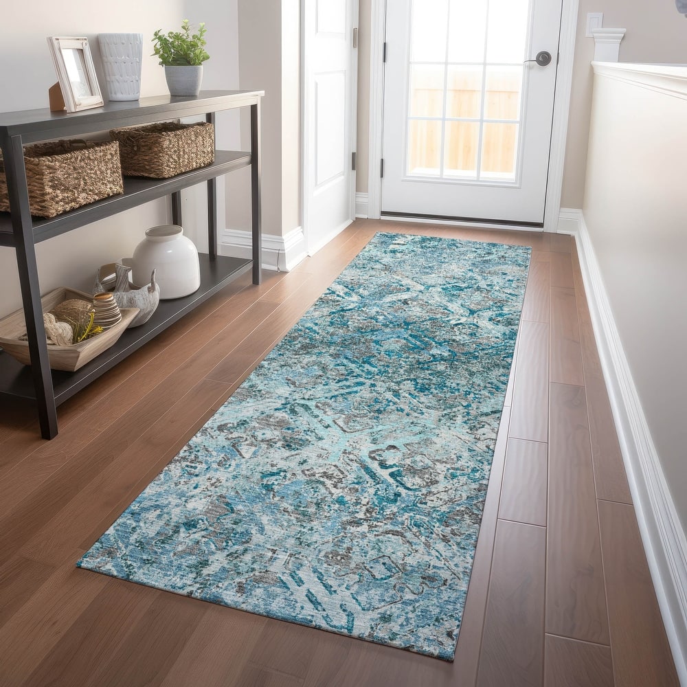 Premium Washable Super Soft Trellis Distressed Mayfield Rug