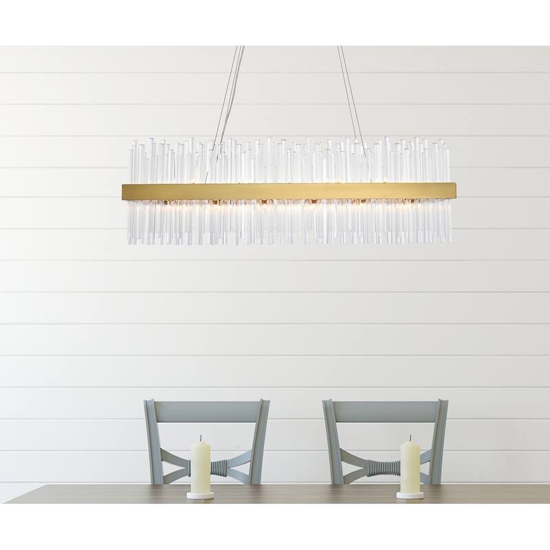 Indigo Home 42 inch rectangle crystal pendant