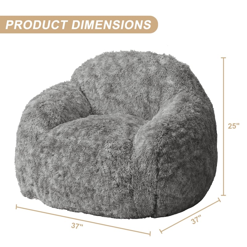 Bean Bag Chair, Plush Armrest Beanbag Sofa, Cozy Lounge Seat