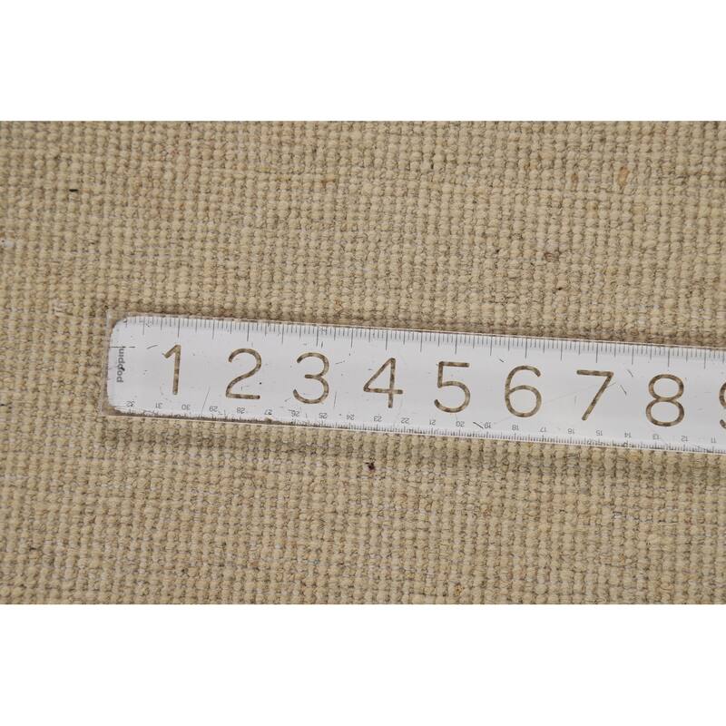 Gabbeh Modern Solid Rug Hand-Knotted Wool Carpet - 1'8"x 3'4"