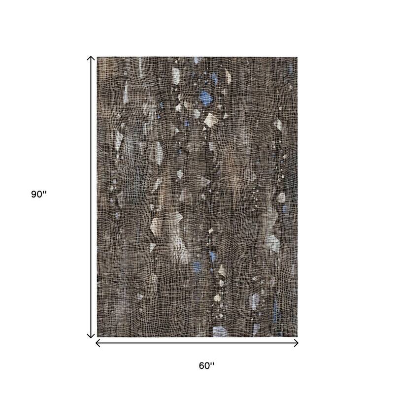 HomeRoots Abstract Transitional Rectangle Outdoor Rug
