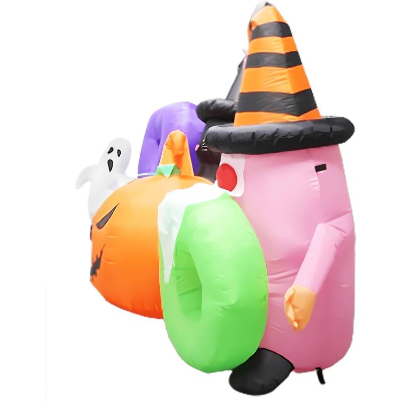 Haunted Hill Farm 5-Ft. Tall Pre-lit Musical Inflatable Boo Sign
