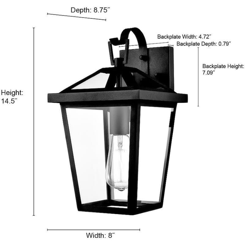 Millennium Lighting 92101 Mensun 15" Tall Outdoor Wall Sconce with