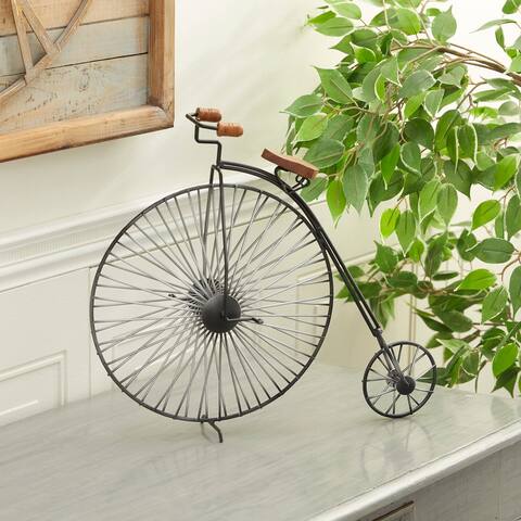 Black Iron Industrial Sculpture Transportation 15 x 17 x 5 - 17 x 5 x 15