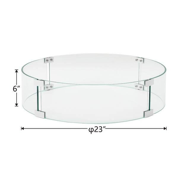 Cosiest Glass Wind Guard Tempered Glass For Outdoor Fire Pit Overstock 32033652