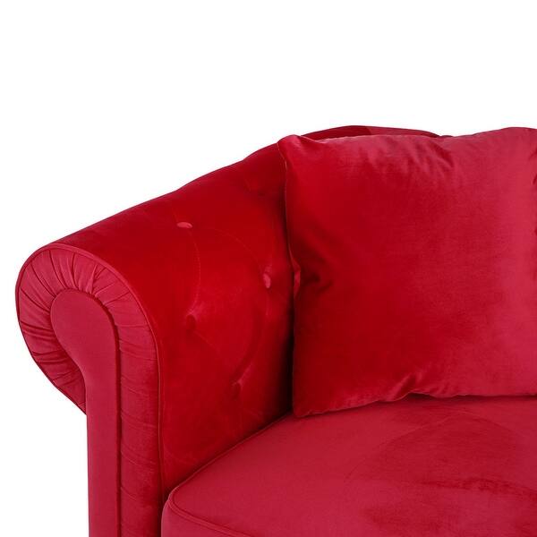 Microfiber Small Space Chesterfield Sofa On Sale Overstock 30757448