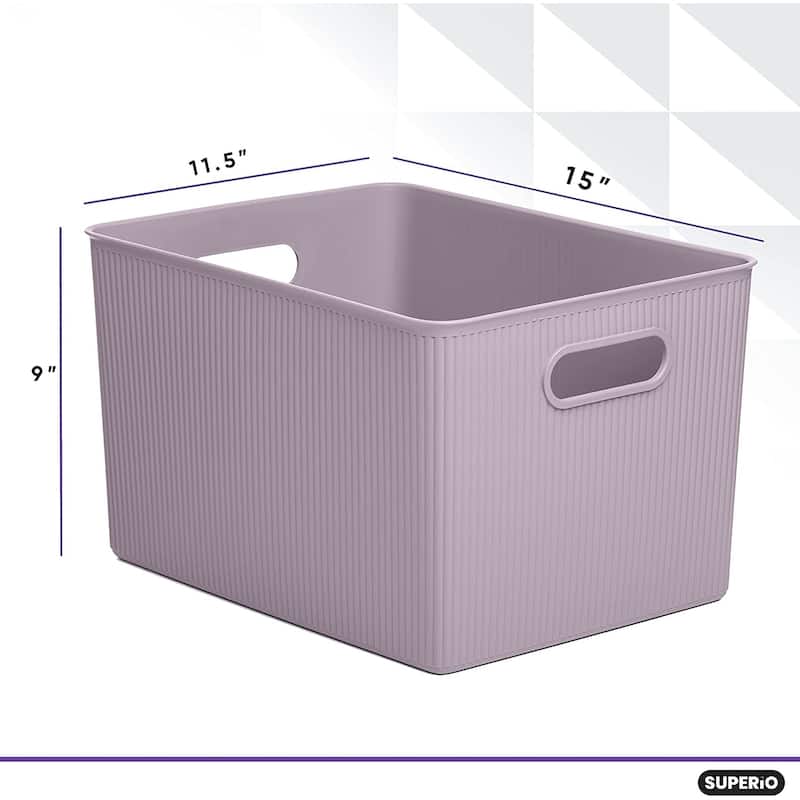 Plastic Cube Set of 2 - 15"W x 9"H x 11.5"D