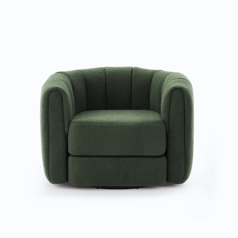Upholstered Swivel Accent Barrel Chair Armchair