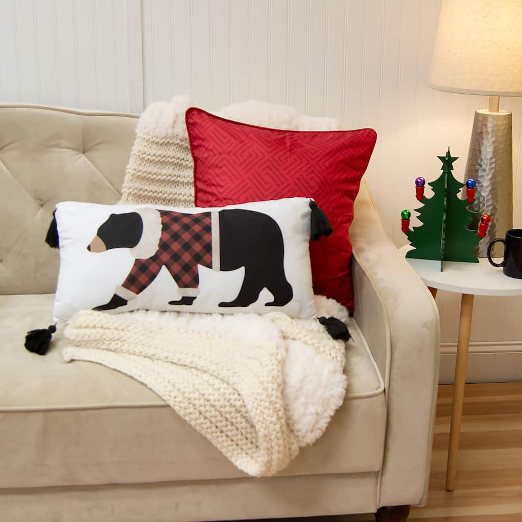 Your Lifestyle by Donna Sharp Christmas Bear Polyester Decor Pillow