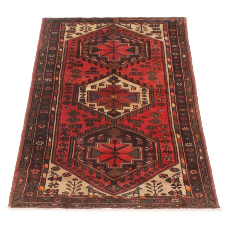 ECARPETGALLERY Hand-knotted Andelz Red Wool Rug - 3'3 x 6'4