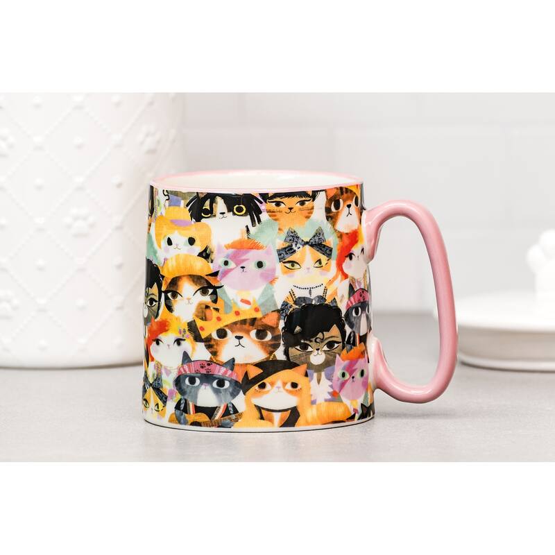 10 Strawberry Street Bella Animal Mugs, Set of 4
