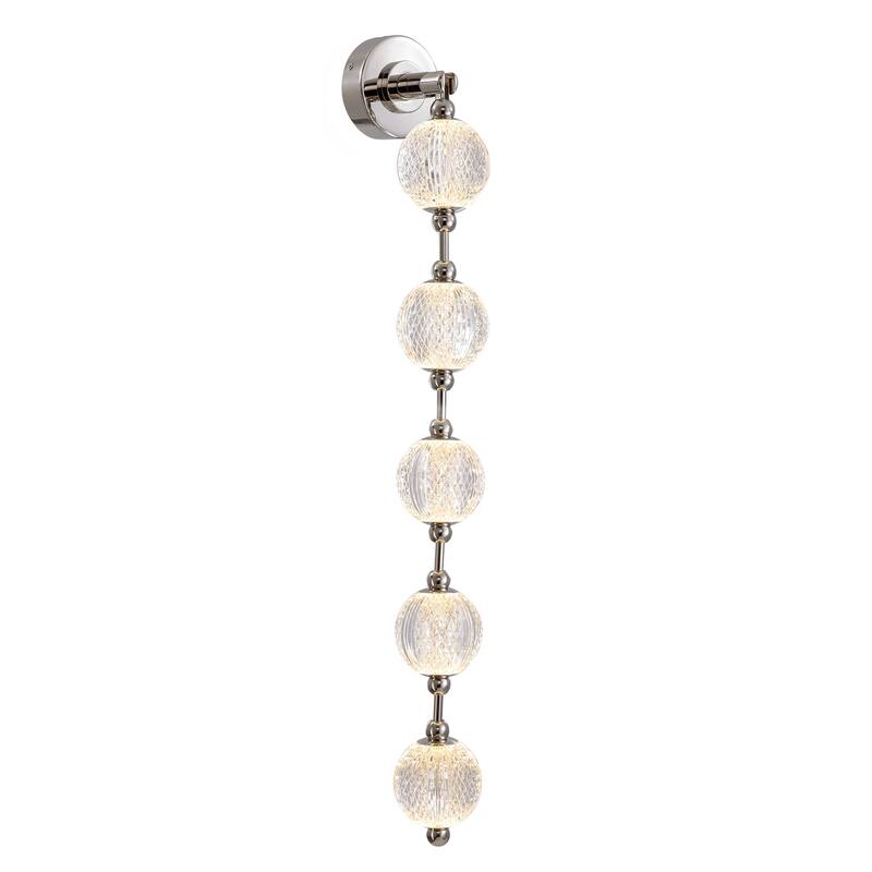 Alora Lighting WV321005-UNV-010 Marni 7" Tall LED Bathroom Sconce - Polished Nickel