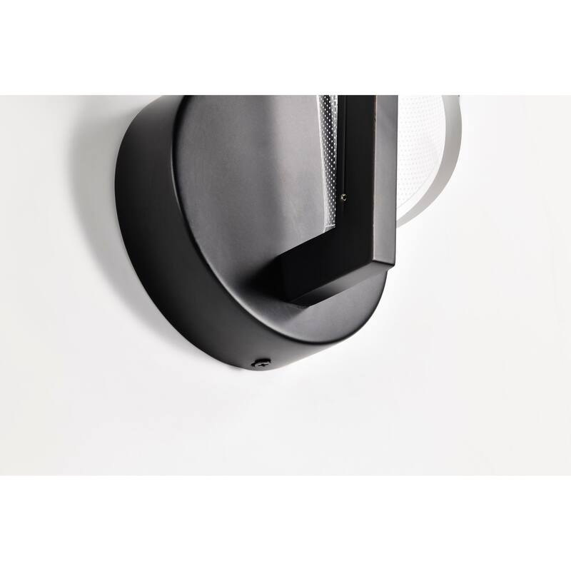 Sedona 13 Inch LED Sconce Matte Black Silk Screened Acrylic Lens