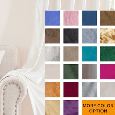Curtains 63 inch for Living Room Velvet Blackout Rod Pocket 2 Panels