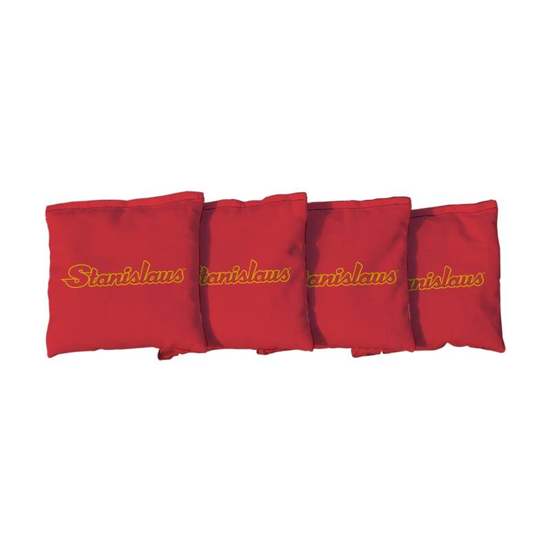 California State University Of Stanislaus Warriors Red Cornhole Bags - All-Weather Resin Filled