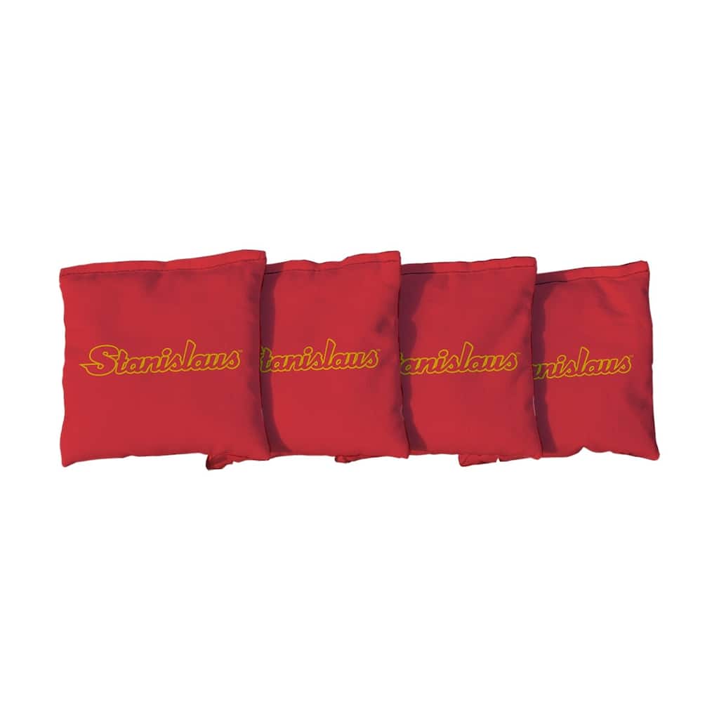 California State University Of Stanislaus Warriors Red Cornhole Bags