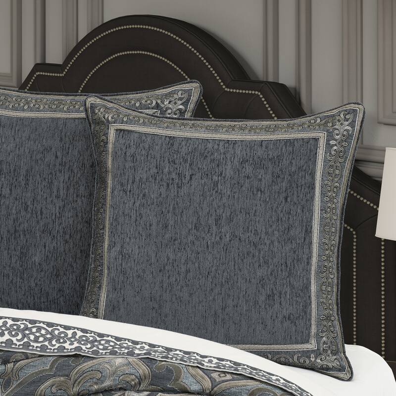 Amici Euro Sham - Powder Blue - Euro Square