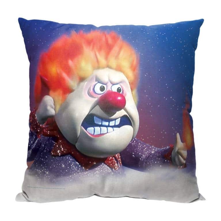 Warner Brothers Year Without A Santa Claus Flaming Hot Head 18 Inch Throw Pillow