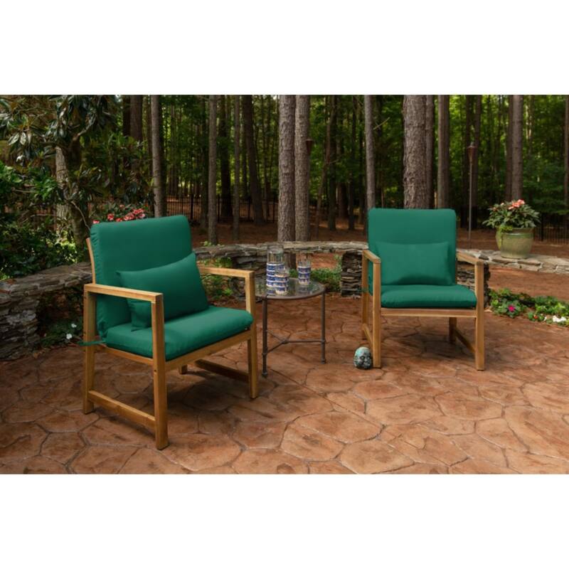 Sunbrella Solid Fabric 1-Piece Indoor/Outdoor Club Chair Cushion, 22"W x 44"L