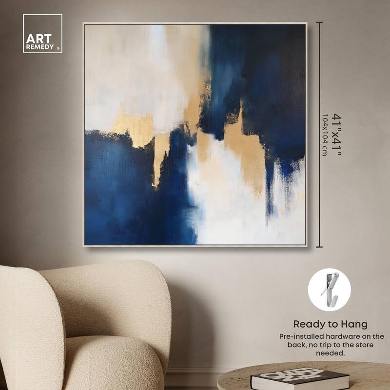 Indigo Aurelian Canvas by Art Remedy