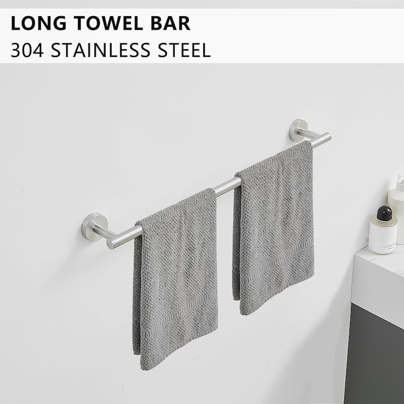 Topcraft Wall Mounted Stainless Steel Bathroom 8 Piece Hardware Set