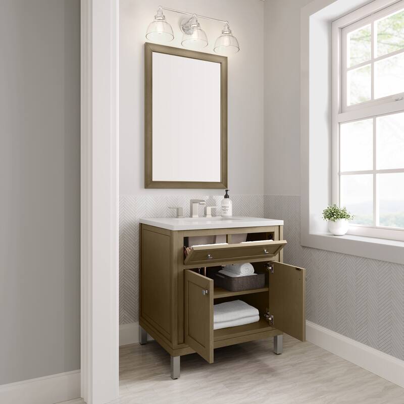 Chicago 30" Single Vanity, Walnut Whisper