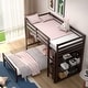preview thumbnail 22 of 27, Costway Twin Over Twin Loft Bunk Bed Wood w/Bookcase Guardrail Ladder - 79.5'' x 44'' x 58.5''