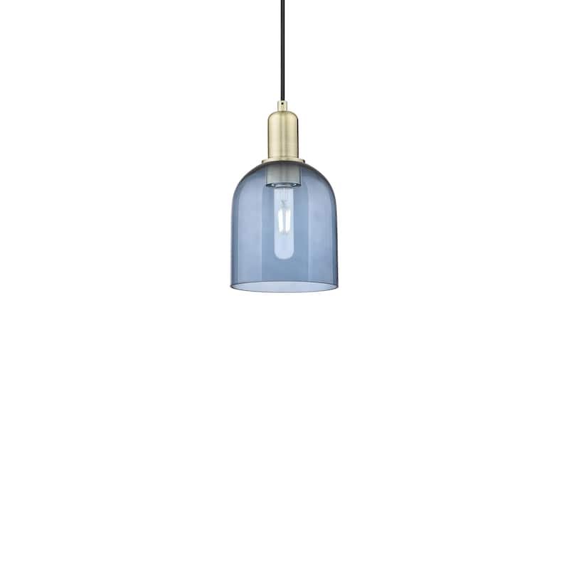Innovations Lighting 716-1P-11-6 Bella Pendant Bella 6" Wide Mini - Antique Brass / Blue